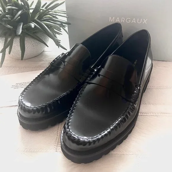 New Margaux Louisa Loafer in Black Calf